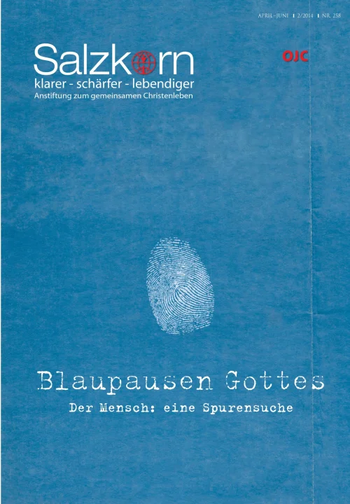 Titelseite des Salzkorns 02/2014: Blaupausen Gottes