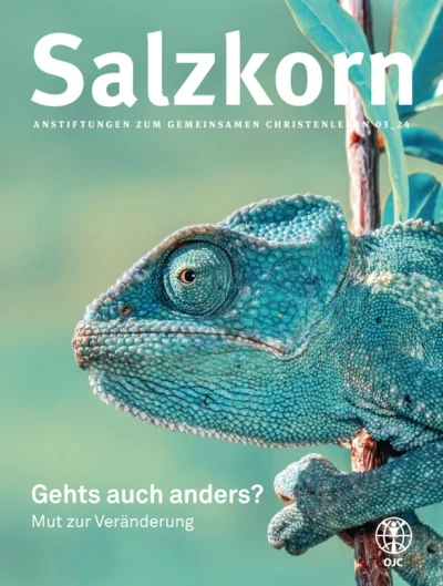 Gehts auch anders? Mut zur Veränderung. Titelbild des Salzkorn 3/2024