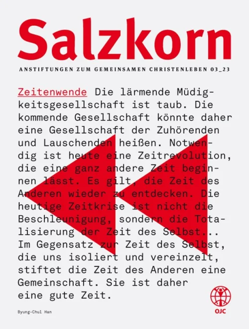 Titelseite des Salzkorns 3/2023: Zeitenwende